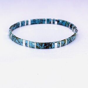 Miyuki Tila Bead Stretch Bracelet